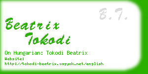 beatrix tokodi business card